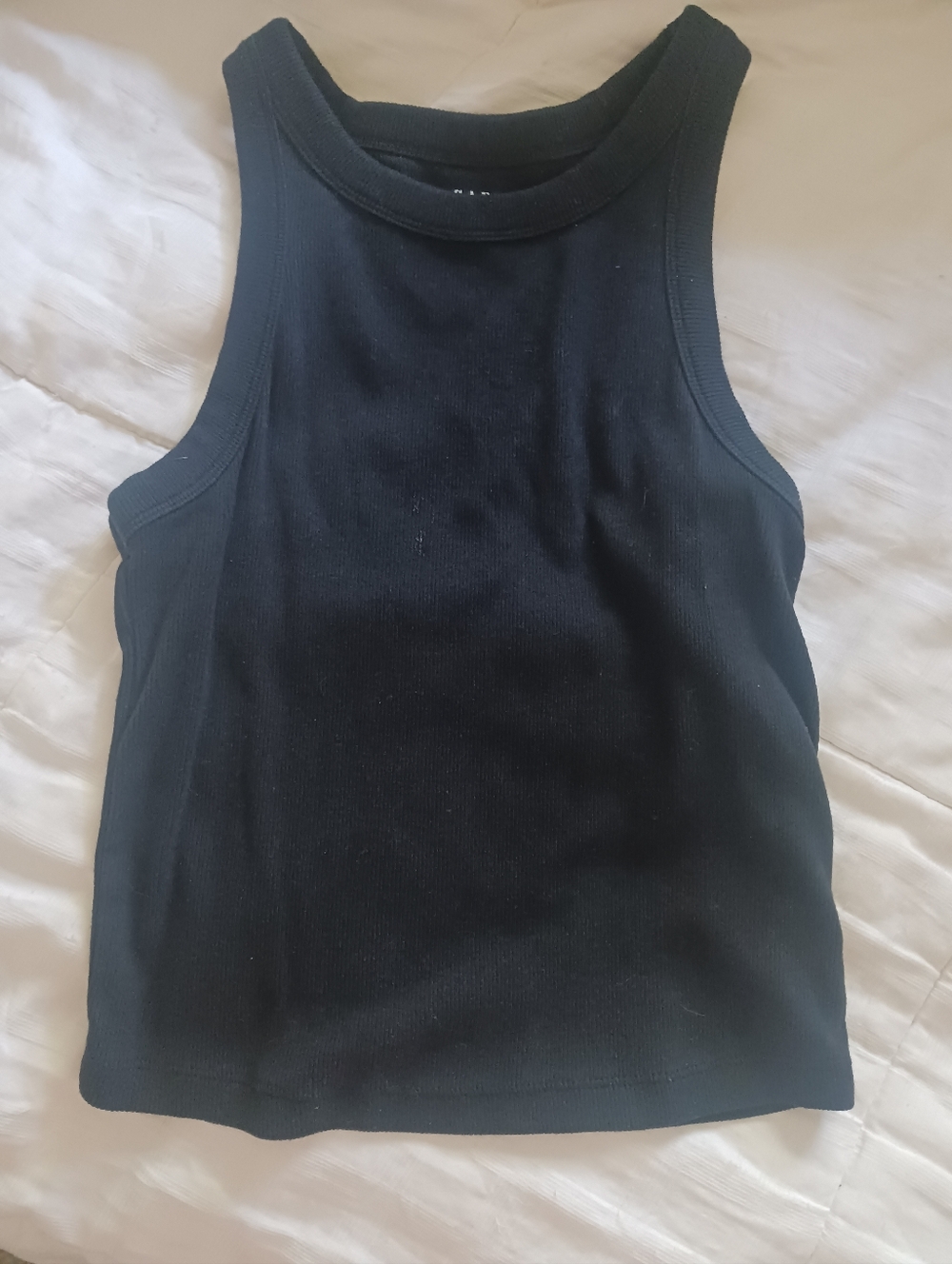 GAP Black Ribbed Tank Top - Women's